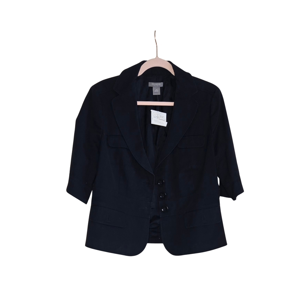 Ann Taylor Midnight Blue 3/4 Blazer